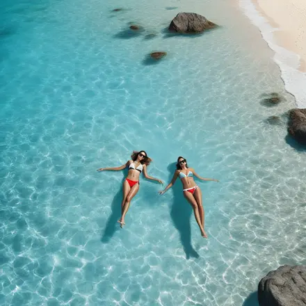 girls in water