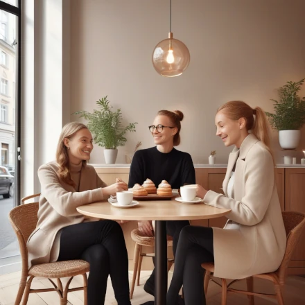 Swedish women in a Cafe 