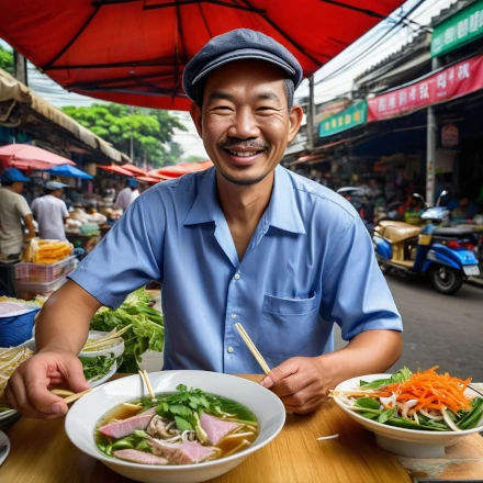 savored every mouthful of pho and banh mi