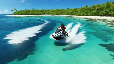 jet ski in tropical waters