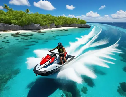 jet ski in tropical waters