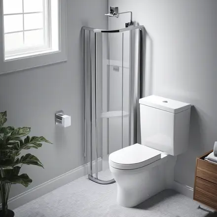 Stylish small bathroom with carefully chosen accessories