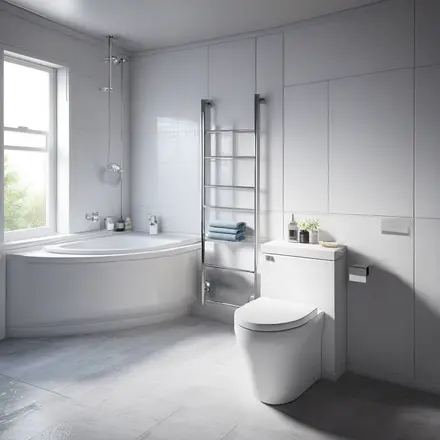 Small bathroom with clever hidden storage solutions