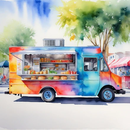 wartercolor food truck