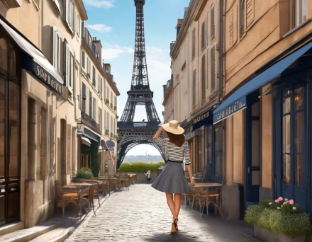 Sarah in Paris on her European Holiday