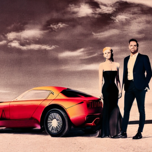 man woman car