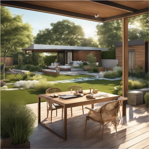 landscaping patio, backyard 