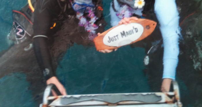 scuba wedding in maui