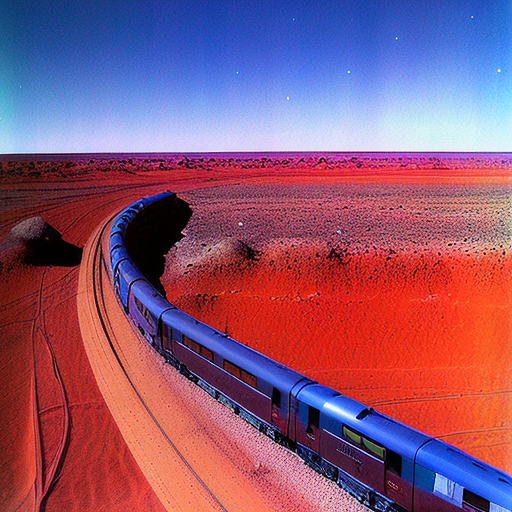 futuristic retro train