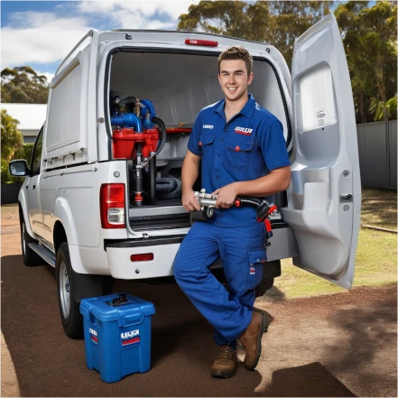 A tradie stanfing by his new work vehicle