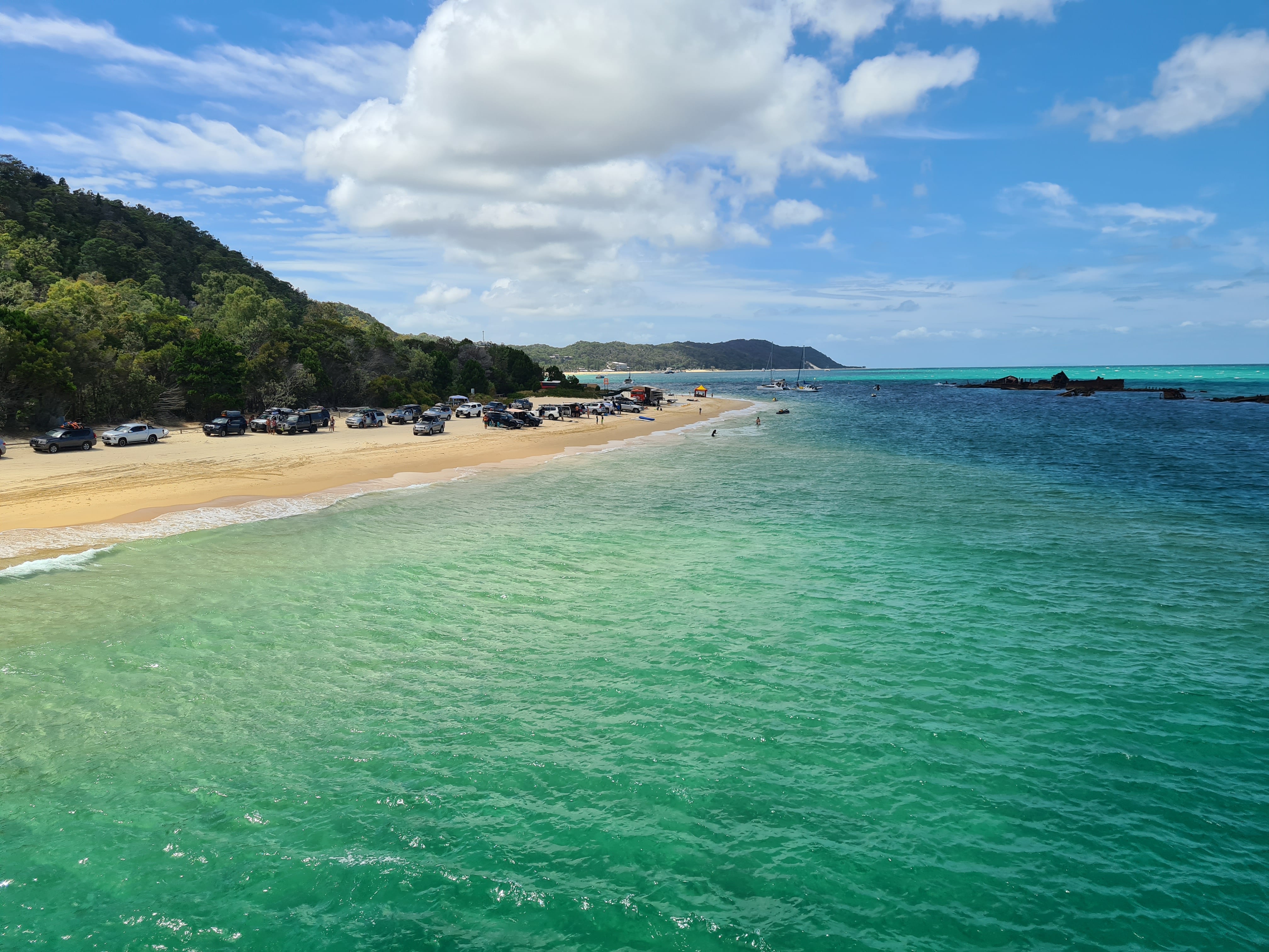 more Moreton island campervan on sand